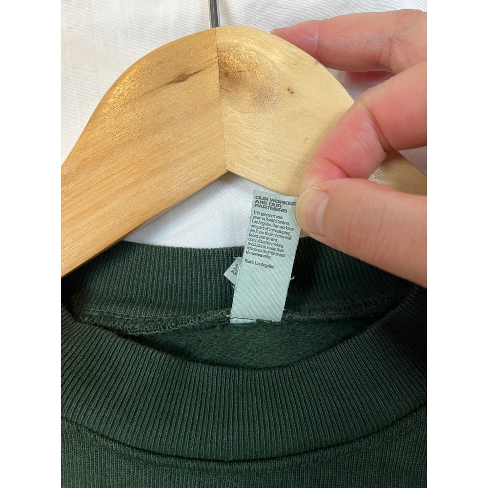 Trinity The Label Tennis Club Crewneck Green Heavy Fleece S/M Retro Sporty - Picture 5 of 9